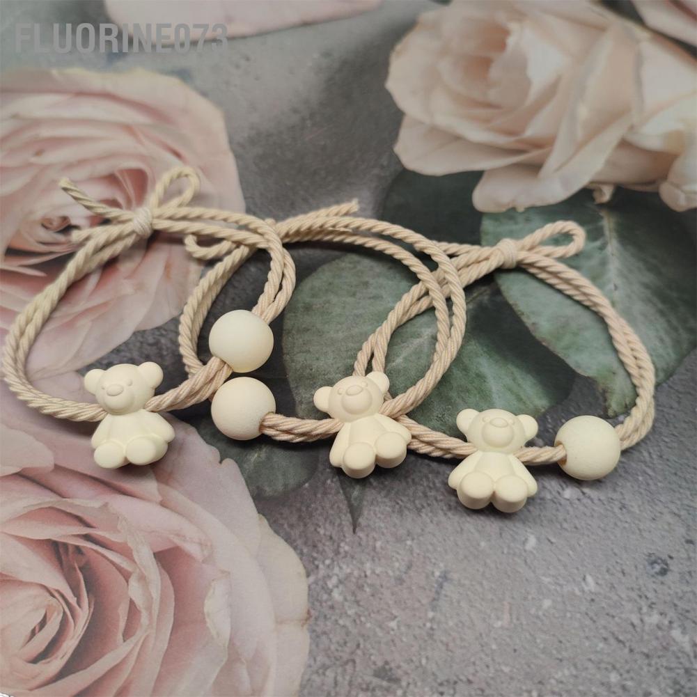 Dây cột tóc co dãn mặt hình cầu và gấu tinh tế dễ thương cho bạn gái cột tóc đuôi ngựa đi tiệc