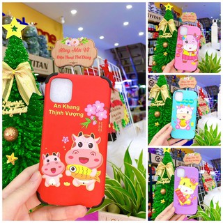 Ốp lưng Iphone X/ XS/ XSMAX Xuân Tân Sửu Tết 2021 hình trâu vui vẻ dễ thương kèm lời chúc hay