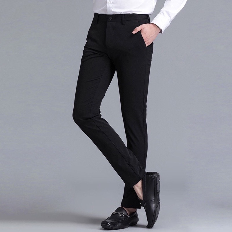 Quần Tây Nam, Quần Âu Nam Công Sở Ống Côn Dáng Ôm Chuẩn Vải Co Giãn Không Nhăn Cao Cấp - VNXK