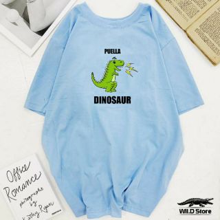 áo thun khủng long ❤️FREESHIP 50K❤️ áo thun tay lỡ khủng long tham lam