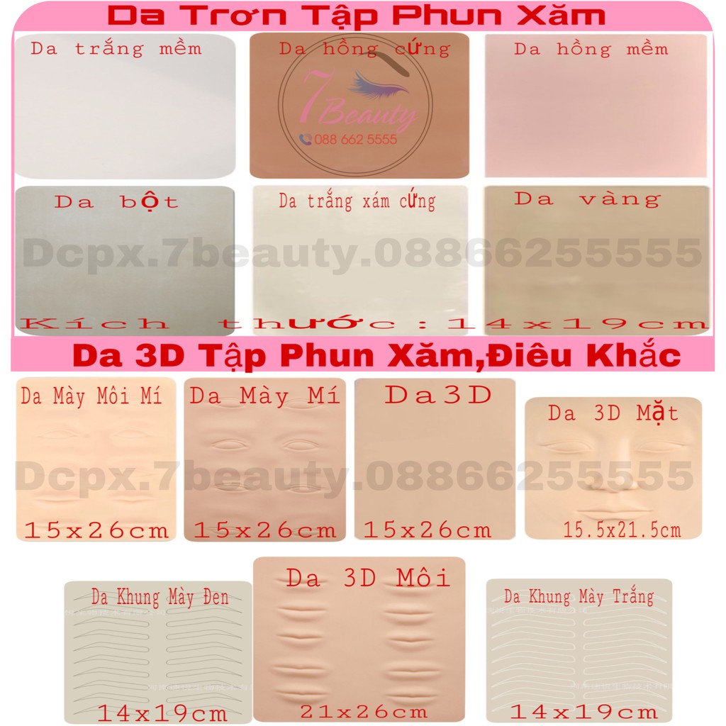 Da giả tập phun xăm