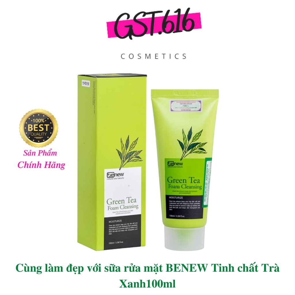 Sữa rửa mặt BENEW Green Tea 100ml hàn quốc