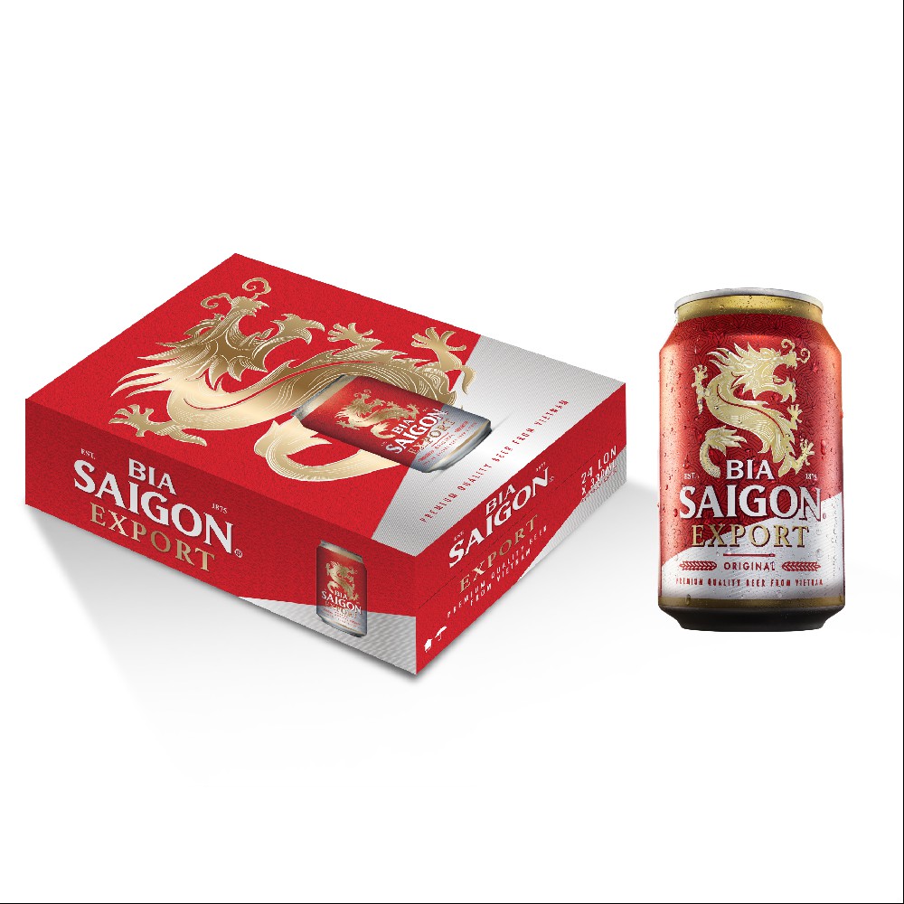 Thùng 24 lon bia SAIGON EXPORT lon 330ml