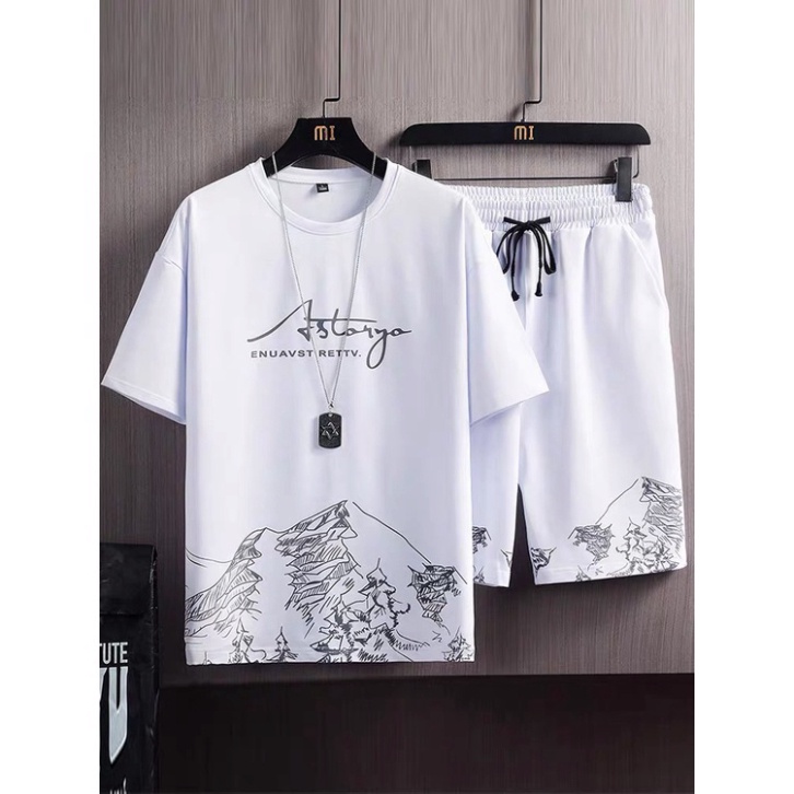 Đồ bộ thun nam 🚚 FREESHIP 🚚 Nguyên sét quần áo thể thao nam mẫu in hình núi Japan mẫu mới