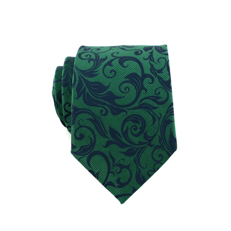 Bộ Cà Vạt Và Khăn Tay 100% Lụa Họa Tiết Hoa Thời Trang Công Sở Cho Nam