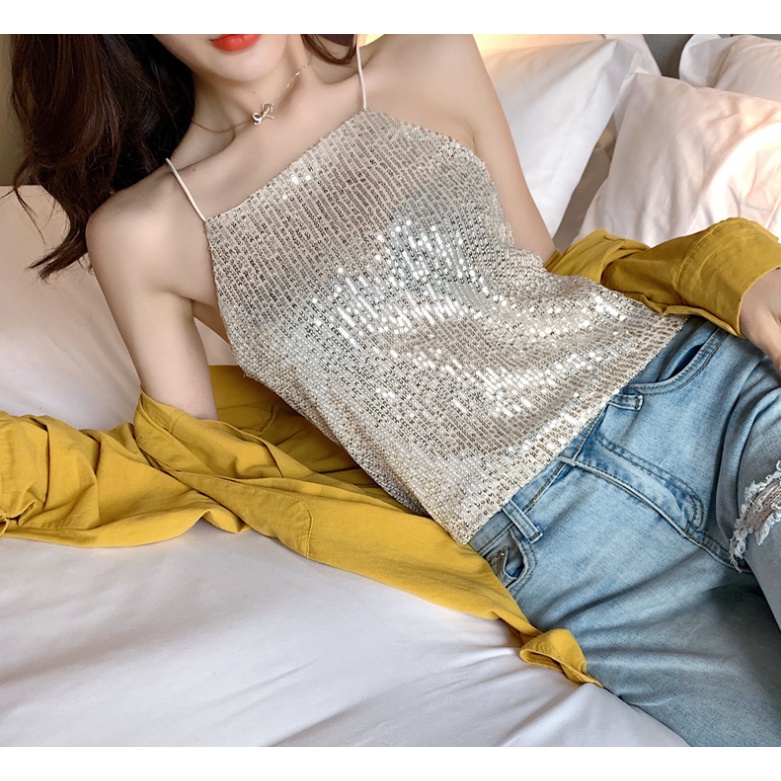 Áo 2 dây lấp lánh