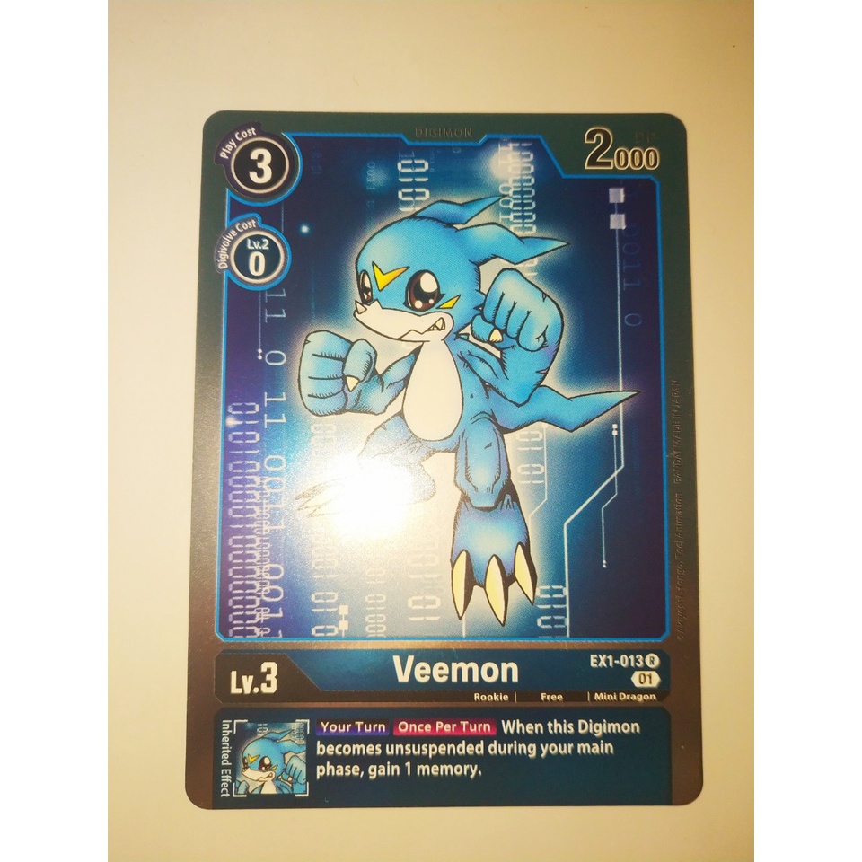 Thẻ bài Digimon - TCG - Veemon / EX1-013'