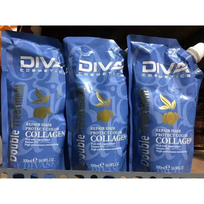 ( Sale giá sốc ) kem hấp ủ  phục hồi tóc diva colagen 500ml