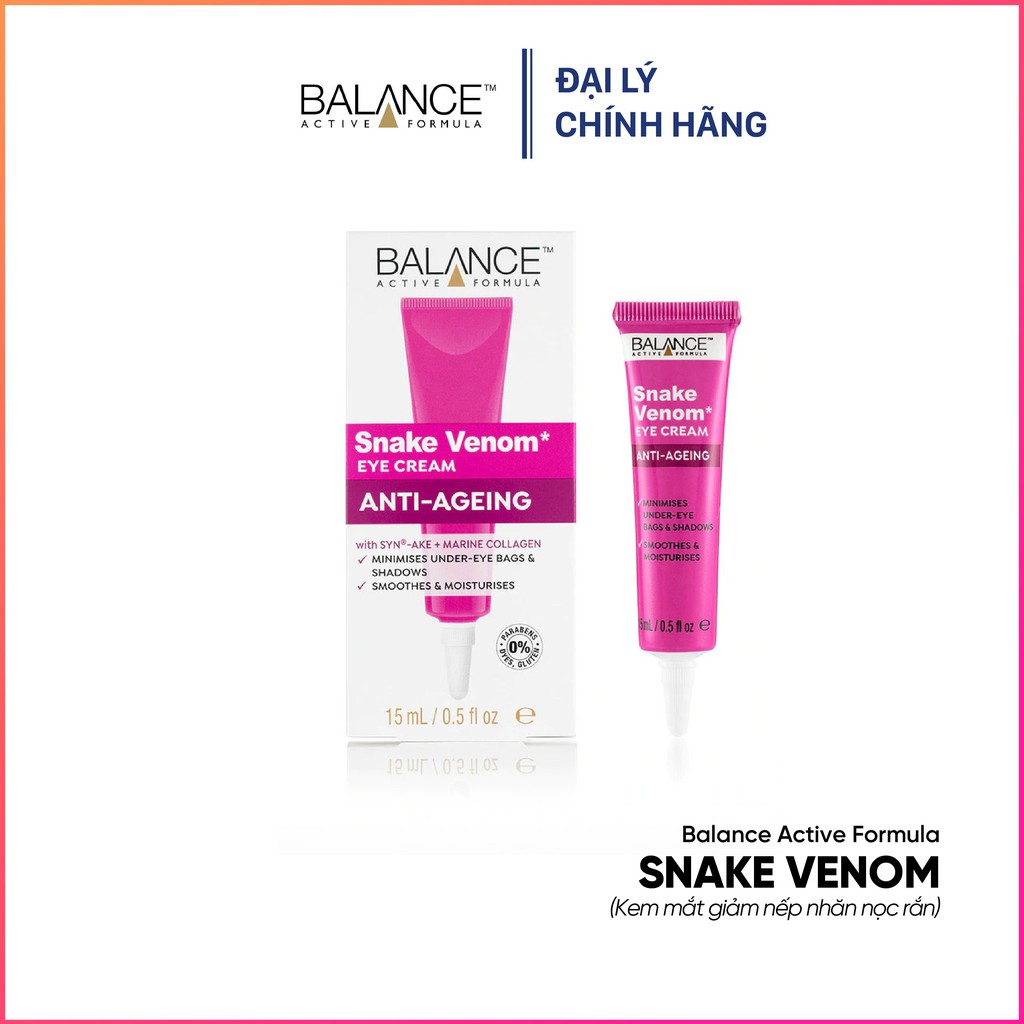 Kem mắt giảm nếp nhăn nọc rắn Balance Snake Venom Eye Cream 15ml mẫu mới - Londonstore.vn