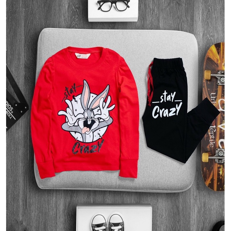 Bộ coton H.M size đại bé gái