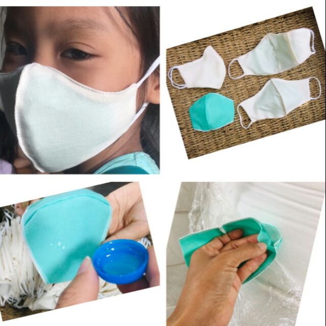 Khẩu trang 3D vải organic cotton có miếng kháng khuẩn hàng Việt Nam