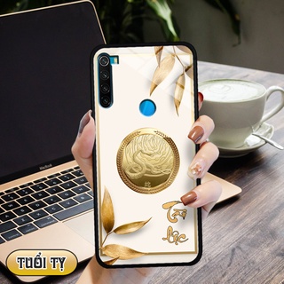 Ốp lưng kính 3D 12 con giáp - Xiaomi Redmi Note 8
