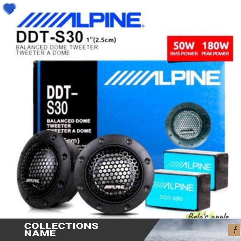 [A] Alpine S30 DDT-S30 cặp 1 inch 360 watt 25mm loa tweeter cân bằng chéo âm thanh xe hơi sửa đổi