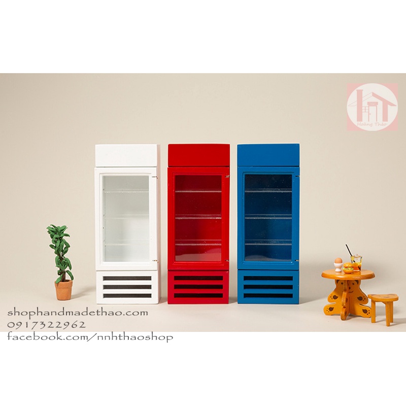 Miniature trang trí mô hình, dollhouse_Tủ lạnh (phù hợp mô hình tỷ lệ 1/12)