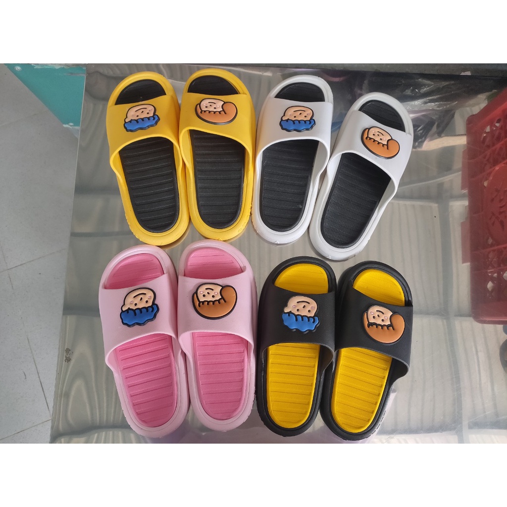 Dép cao su quai ngang nữ hình BOY GIRL Kute đế siêu êm nhiều màu