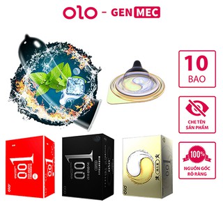 Bao Cao Su Siêu Mỏng OLO 001 Mỏng Như Trần - Siêu Thăng Hoa - BCS OLO 001 Hộp 10 cái - GenMec