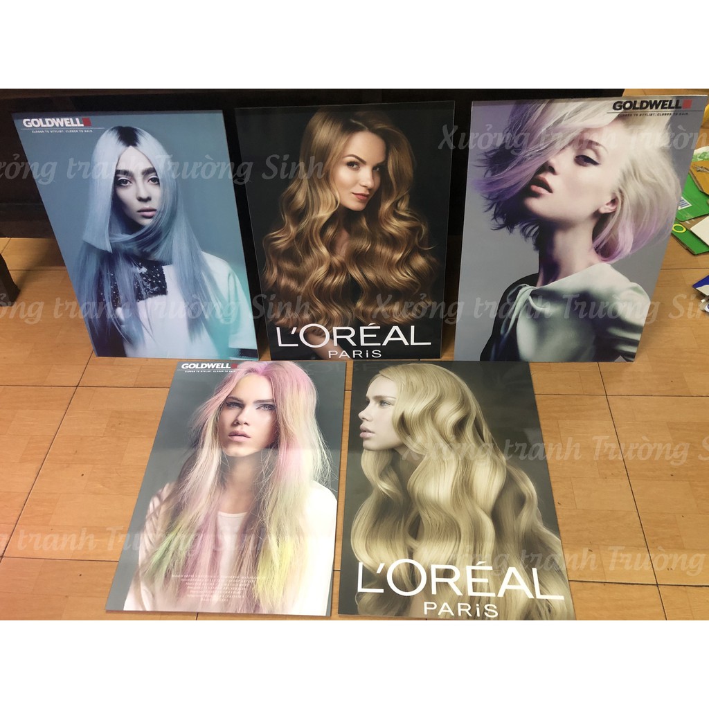 COMBO 5 TRANH TÓC NỮ , SALON