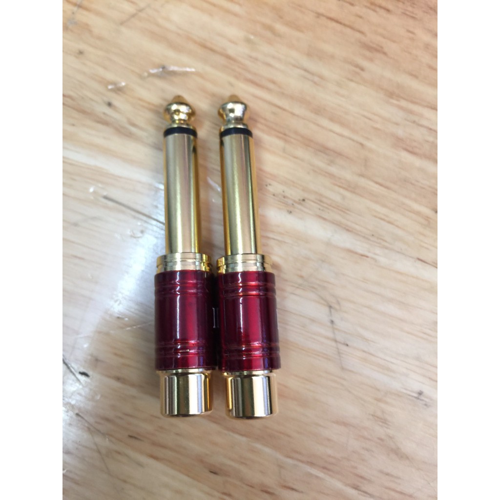 Jack chuyển đổi từ 6.5li ra jack av mono chuyên dùng đổi từ tín hiệu đầu đĩa qua ampli hay main công suất .