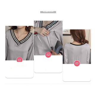 Bộ đồ bầu sau sinh cổ tim
