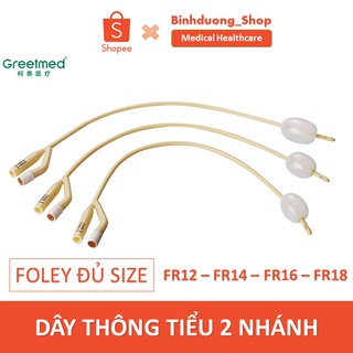 DÂY ỐNG FOLEY THÔNG TIỂU XÔNG TIỂU DẪN LƯU NƯỚC TIỂU 2 NHÁNH CÁC SIZE 8FR 10fr 12fr 14fr 16fr 18fr 20fr 22fr 24fr