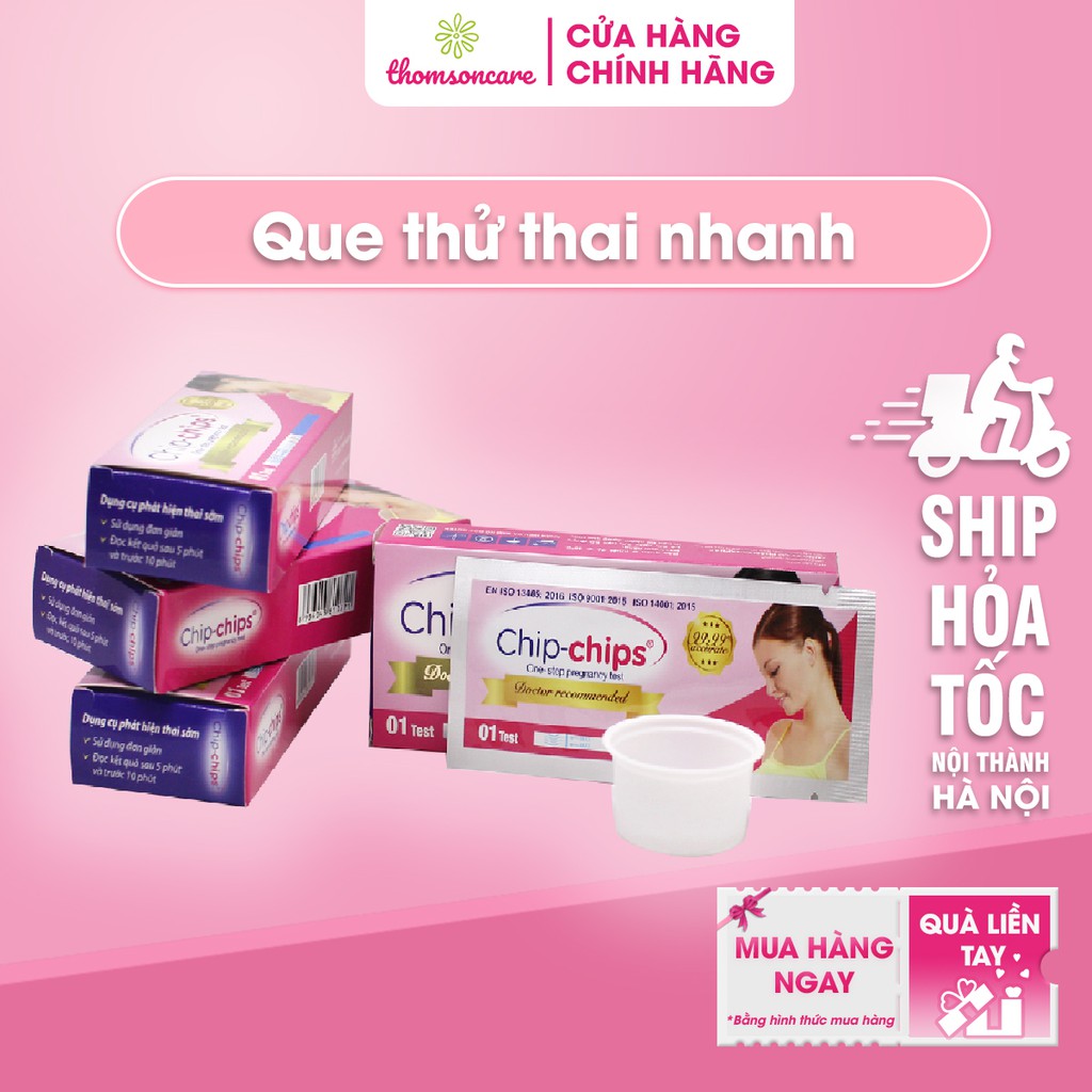 Que thử thai Chip Chip - Giao hàng kín đáo, che tên -Test Chipchip của Dược Nhất Nhất