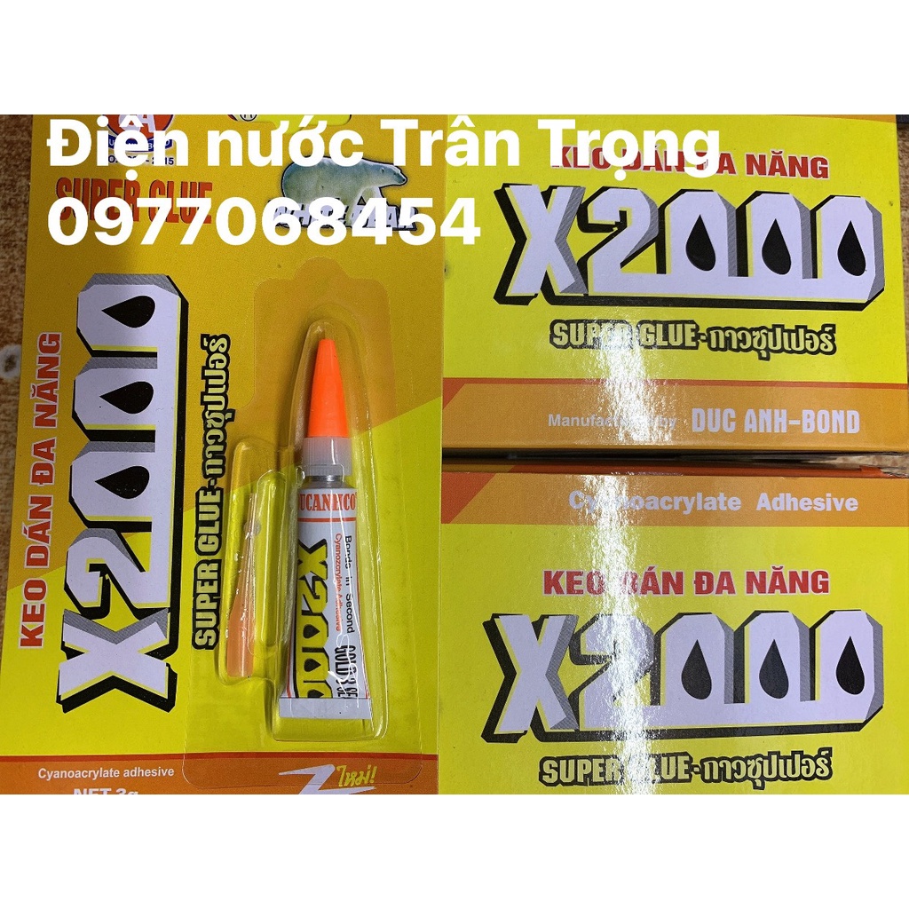 Keo x2000 siêu dính keo dán đa năng Thái Lan chính hãng dán gỗ, dán giày dép, dán thủy tính, dán nhựa, dán gốm sứ
