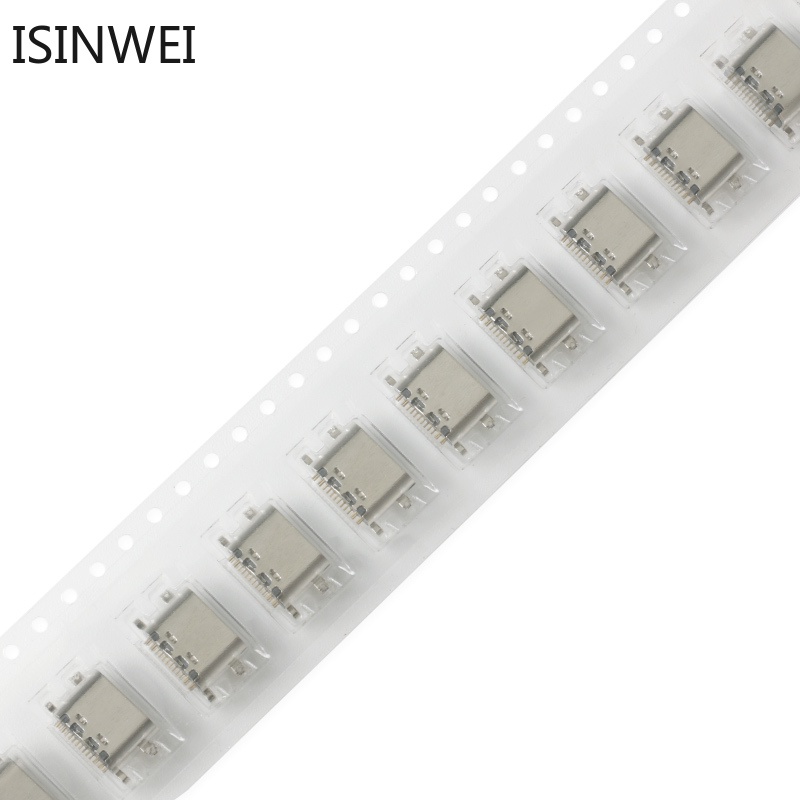 Set 100 Đầu Nối USB-3.1 USB Type C 16P 1.6mm 0.8mm DIY Tiện Dụng