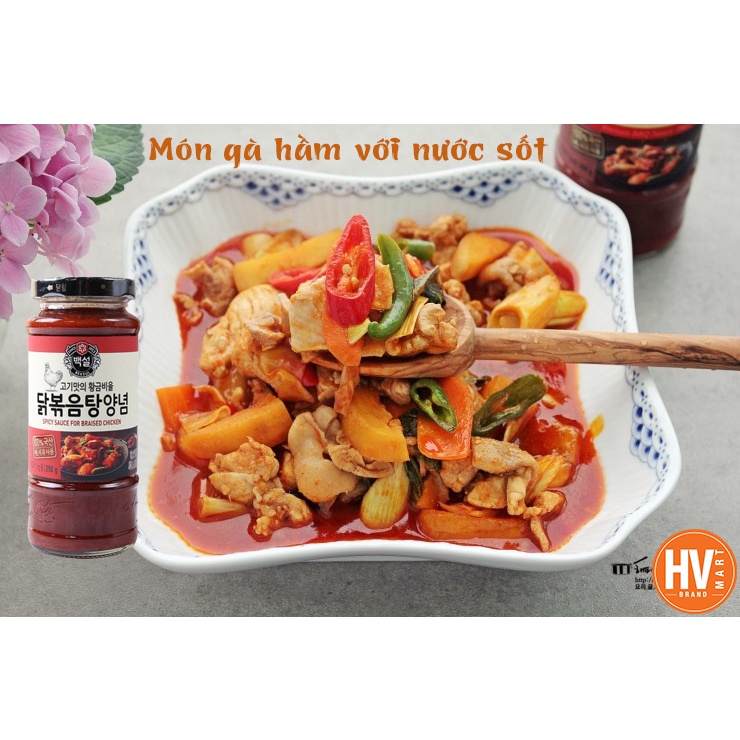 [Hàng Sale] Sốt Uớp Thịt Gà Cay Beksul Hàn Quốc 290g. Dùng ướp gà hầm. Gà Nướng BBQ đều ngon