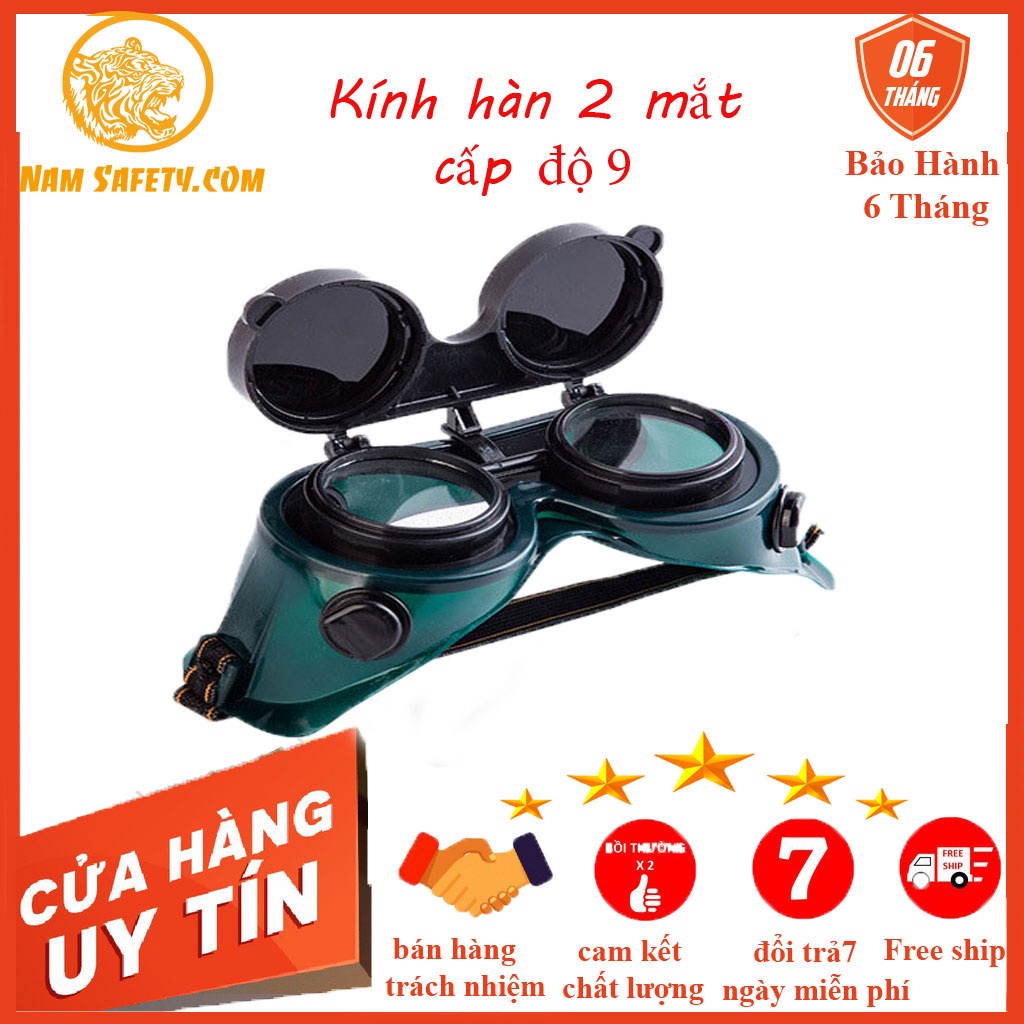 Kính hàn, kính hàn 2 lớp bảo vệ mắt, máy hàn, phụ kiện hàn