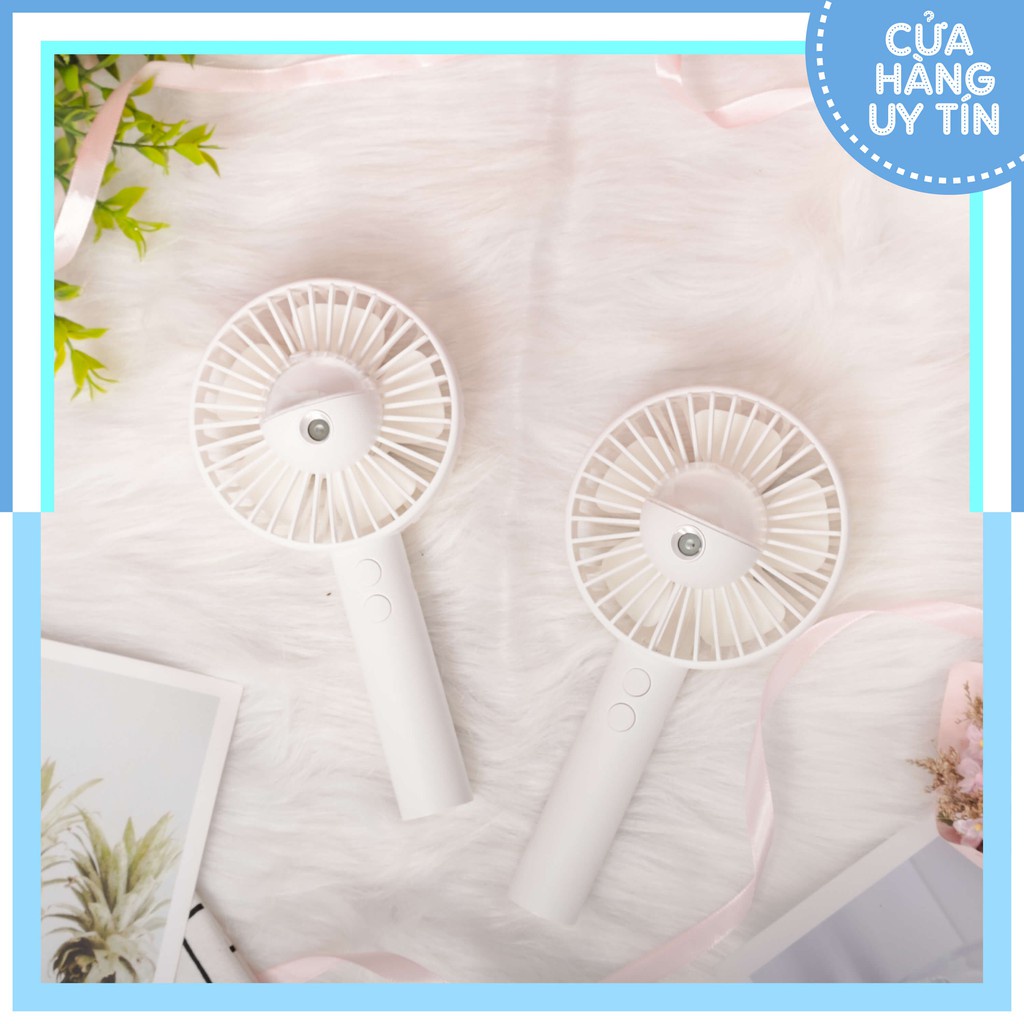 Quạt Phun Sương Cầm Tay Mini Quạt hơi nước mini, Tiện Lợi Đi Học, Đi Làm, Đi Chơi Du Lịch 1800mAh Động Cơ Siêu Bền
