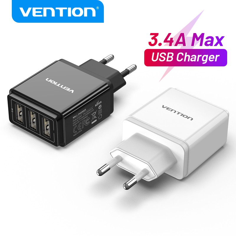 Củ sạc cổng USB VENTION sạc nhanh cho điện thoại Huawei Samsung iPhone