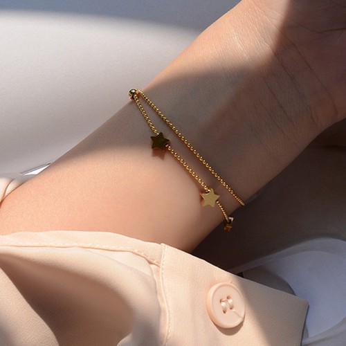 Lắc Tay Bi Nhỏ Ngôi Sao Titan Ko Đen TT 3158