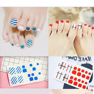 Bộ dán móng CHÂN nail sticker 20 móng,không thấm nước,độ phủ cao JJ081~105;1
