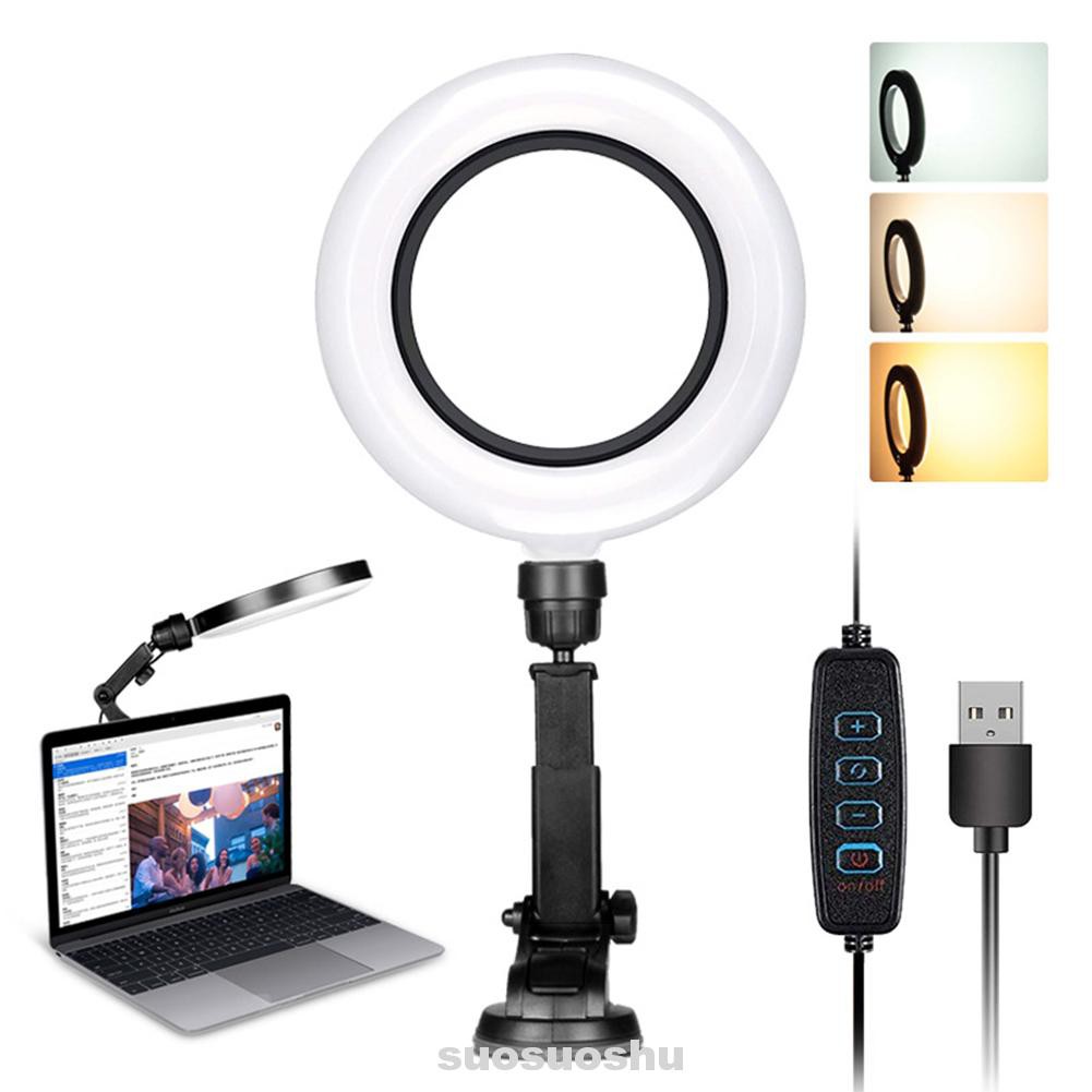 Đèn Led Tròn Xoay 360 Độ Hỗ Trợ Chụp Ảnh