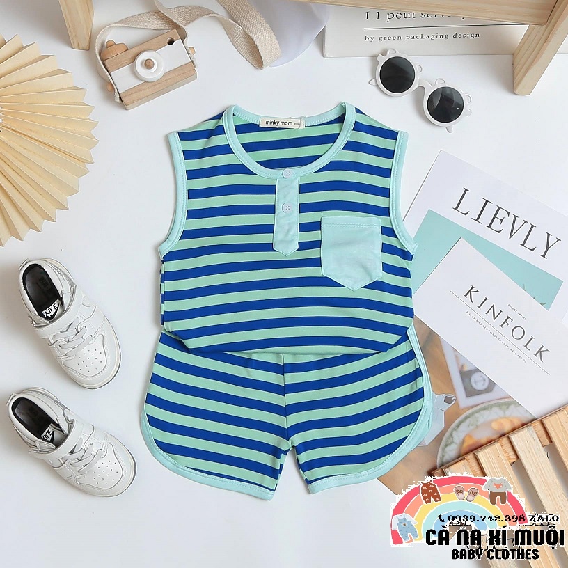 ✨BIG Size✨💖FREE SHIP💖Bộ MinKy Mom CaNa's Sát Nách Cotton Lạnh Dể Thương Cho Bé Gái Bé Trai, Đủ Màu