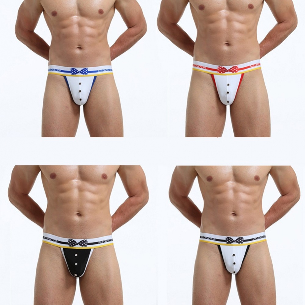 【FOR BIG SALE】Mens Panties Pouch Sexy Triangle Briefs Bow Tie Breathable British Style