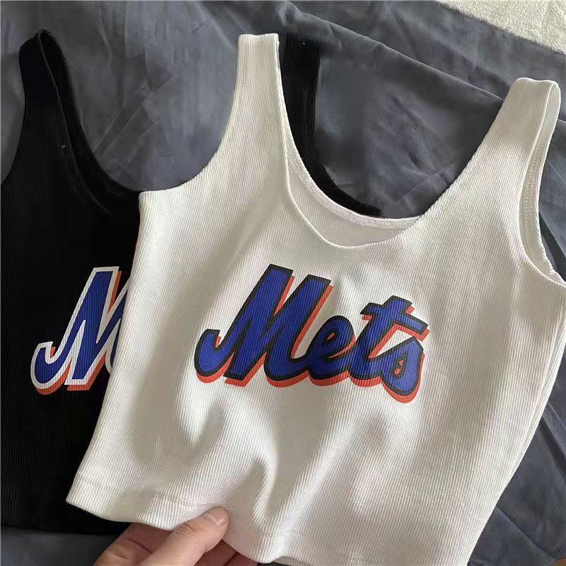 Áo Thun Thể Thao Hai Dây Dáng Ngắn In Họa Tiết Thời Trang Cho Nữ