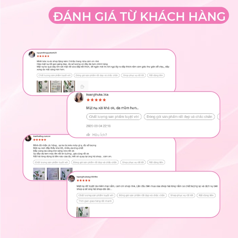 Hộp 10 Túi Mặt Nạ Giấy Dưỡng Da HOLIKEY Hàn Quốc Chiết Xuất Từ Lô Hội Cấp Ẩm &amp; Làm Trắng 25mlx10 túi