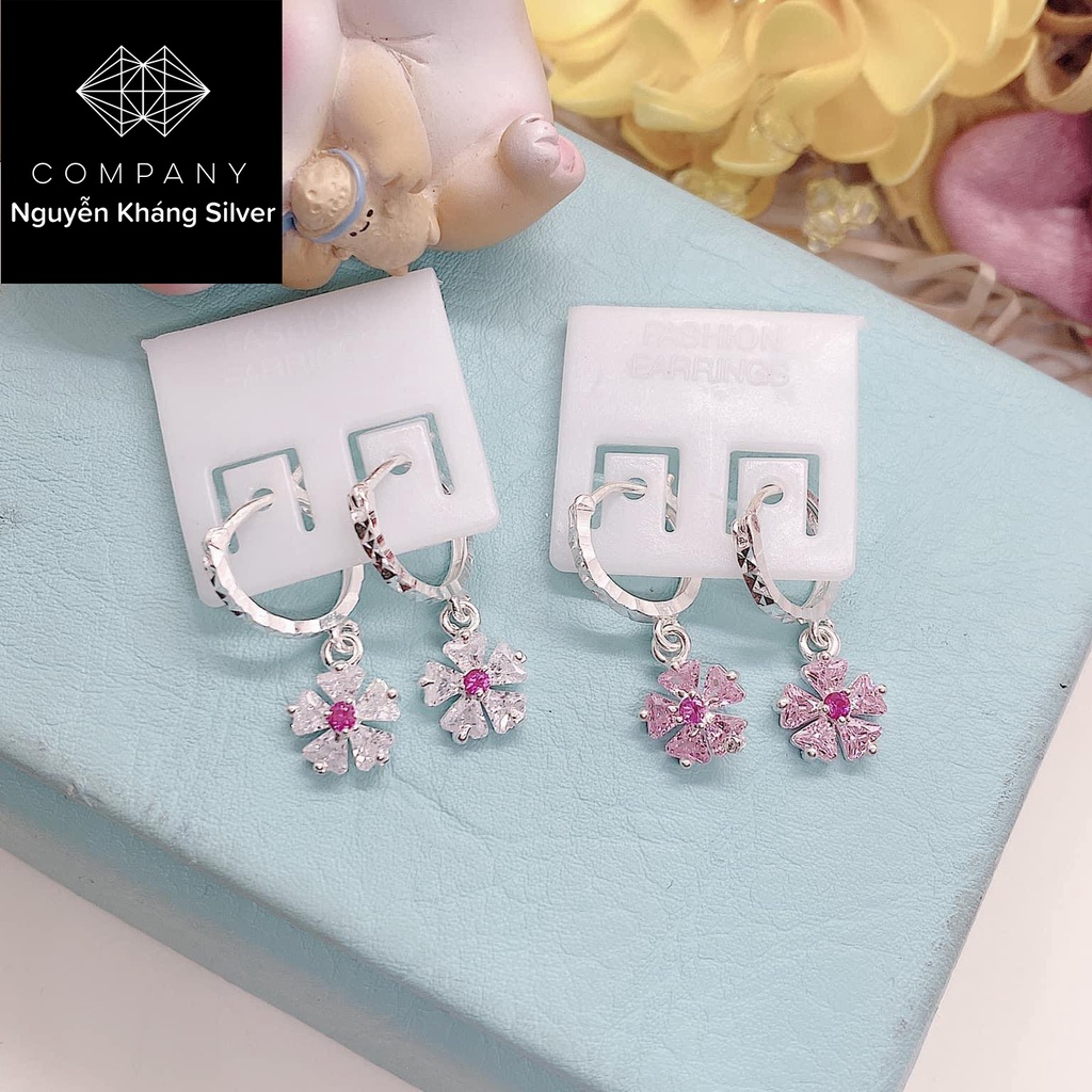 1 ĐÔI BÔNG TAI BẠC HÌNH HOA