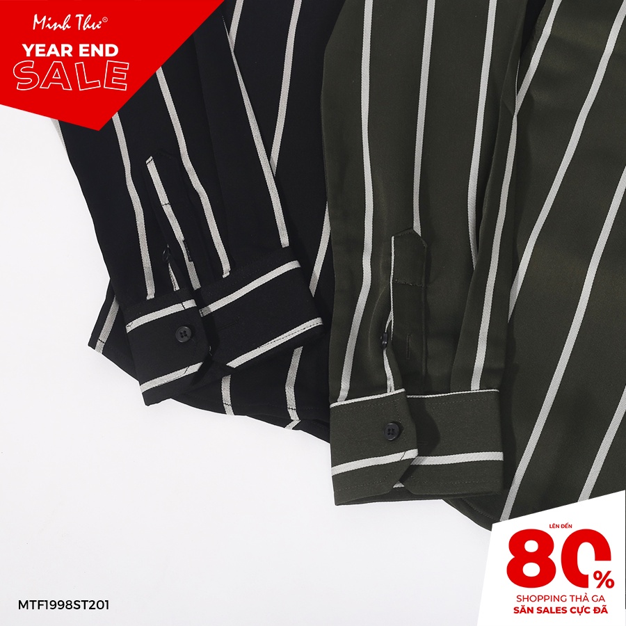 Áo sơ mi tay dài kẻ sọc dọc ST201