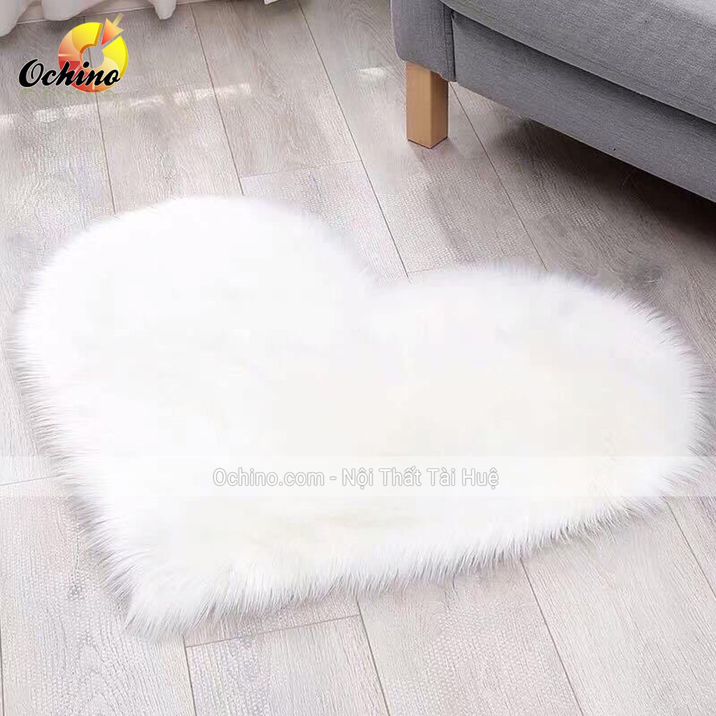 Thảm Lông Hình Trái Tim trang trí, Chụp Hình Và Trải sofa (Đủ màu)