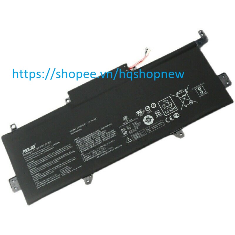 Pin Laptop ASUS Zenbook UX330 UX330U UX330UAK UX330UA U3000 U3000U C31N1602 57Wh