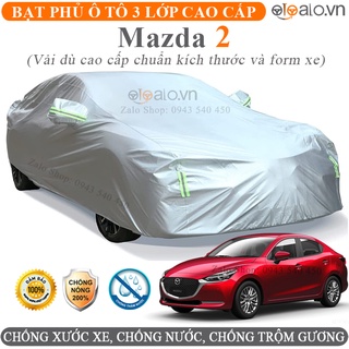 Bạt trùm che phủ dành cho xe Mazda 2 vải dù oxford 3 lớp cao cấp - OTOALO