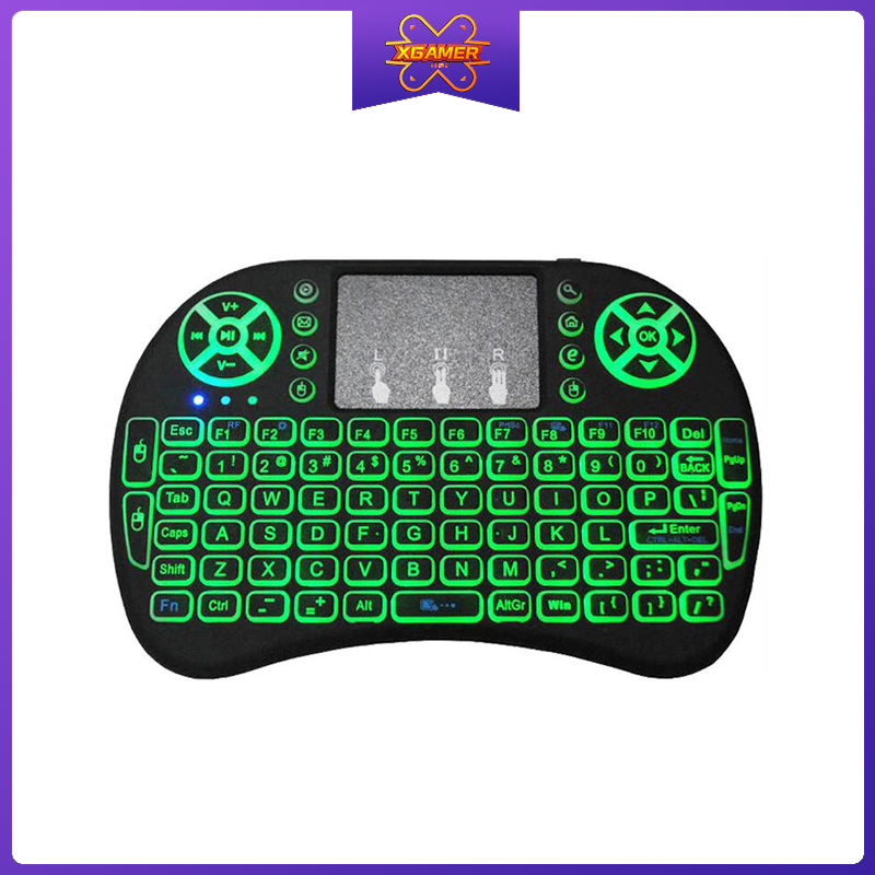 [Ready Stock] XGamer Mini Wireless Control Keyboard for Smart Tv Tv Box Pc - Illuminated Gaming Wireless Control Keyboard