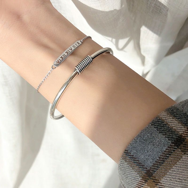 Love❤jewellery,S925 Silver Retro Simple Bracelet