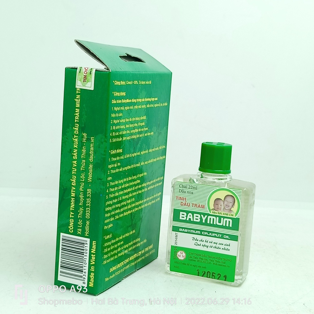 Tinh dầu tràm BABYMUM hiệu hai anh em lọ 22ml