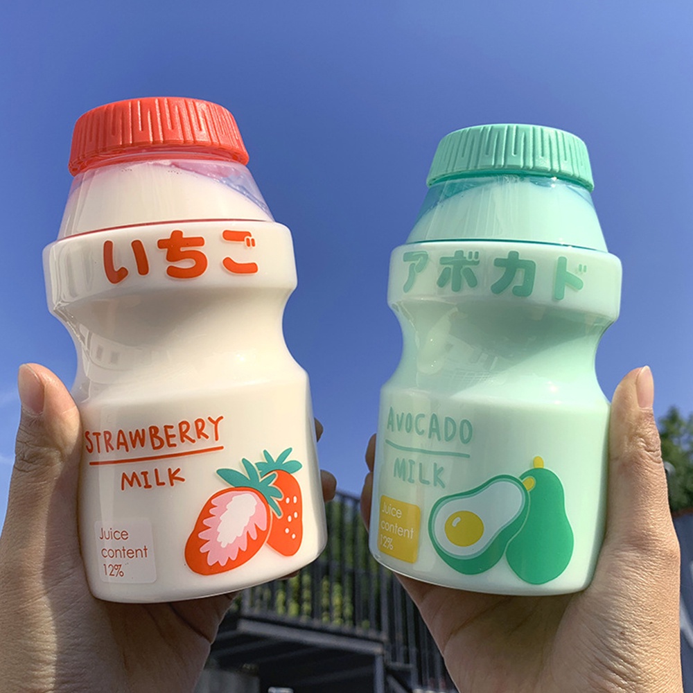 Bình Nước Thể Thao 480ML Bằng Nhựa Chống Rơi Chống Rò Rỉ Họa Tiết Hoạt Hình