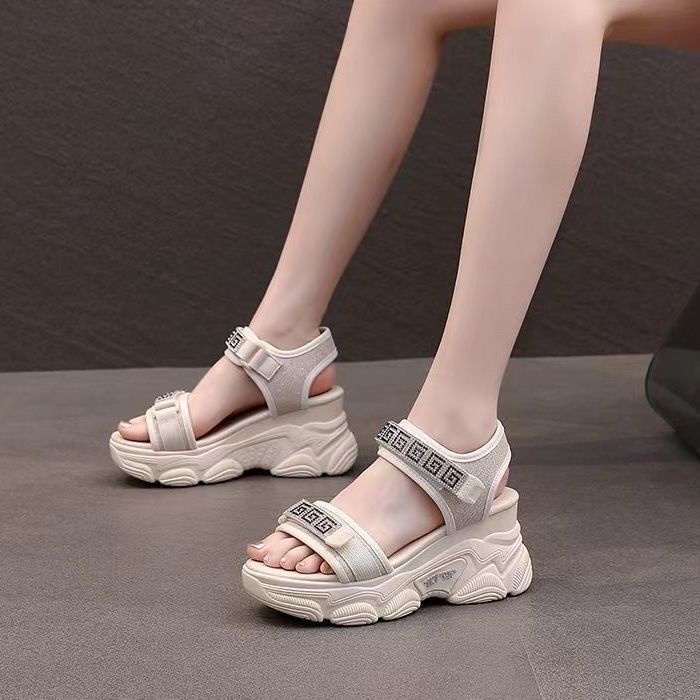 Xăng đan Đế Dày 7Cm Mềm Mại Phong Cách Roman Dễ Phối Đồ Cho Nữ