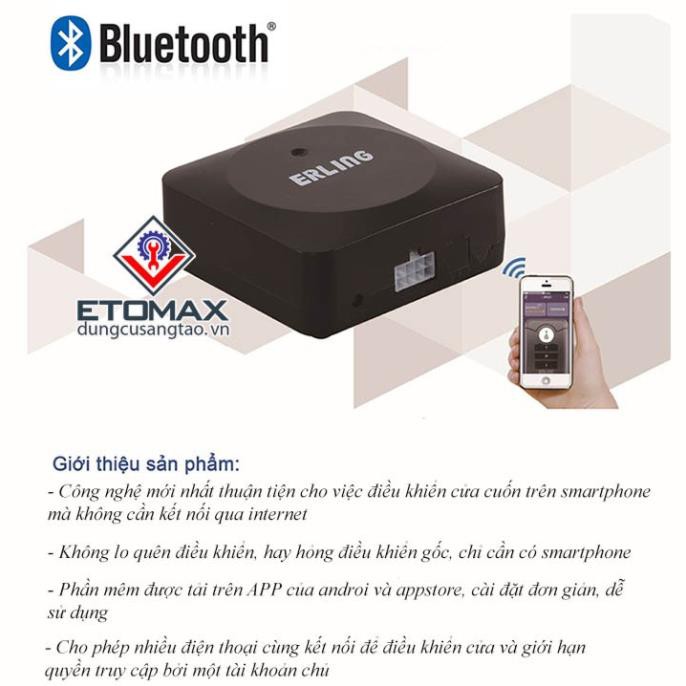 [SEAL SỐC]  Bộ điều khiển cửa cuốn bằng điện thoại ERLING Bluetooth