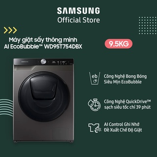 [Mã ELSAMHOT giảm 7% đơn 5TR] Miễn phí công lắp đặt_Máy giặt sấy thông minh Samsung AI EcoBubble 9,5kg (WD95T75 thumbnail